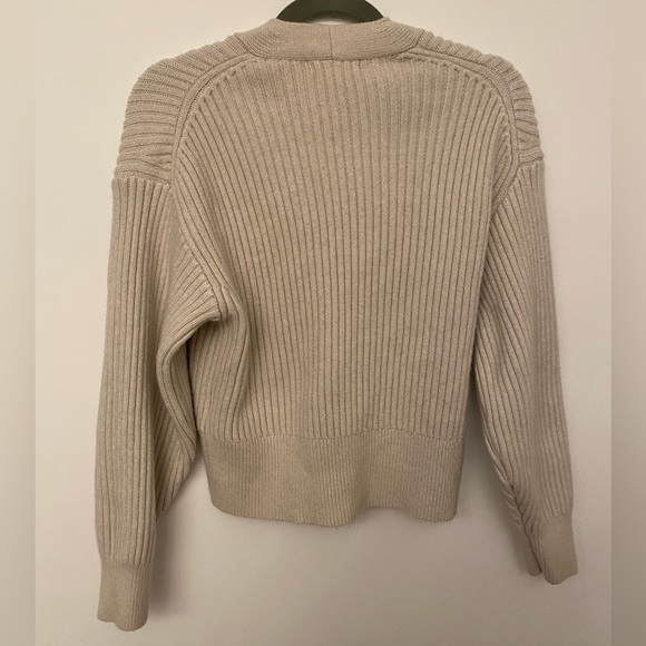 H&M Rib-Knit Cardigan XS in light taupe - Picture 3 of 5